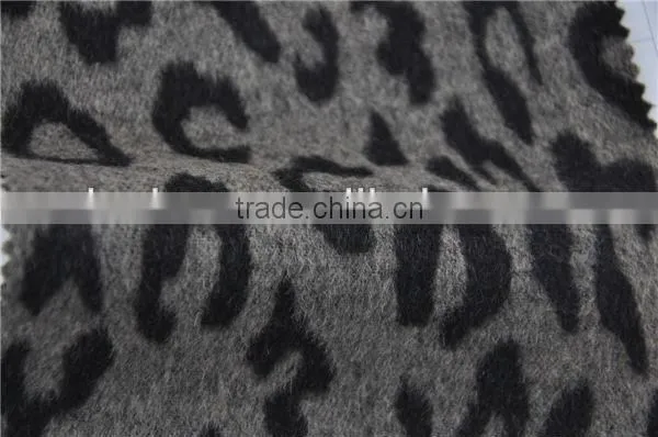 Wholesale super fine woolen jacquard merino wool interlock fabric for winter coats
