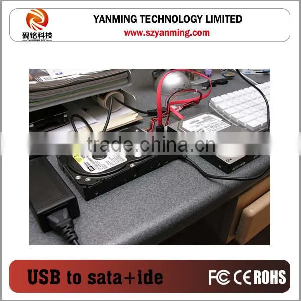 USB 2.0 To SATA IDE Cable For External Hard Disk HDD + Power Supplier