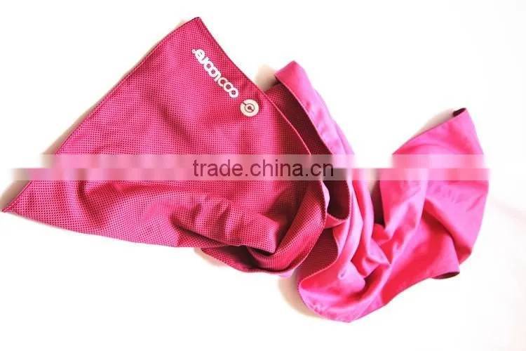 Custom double layer breathable sport instant cooling towel