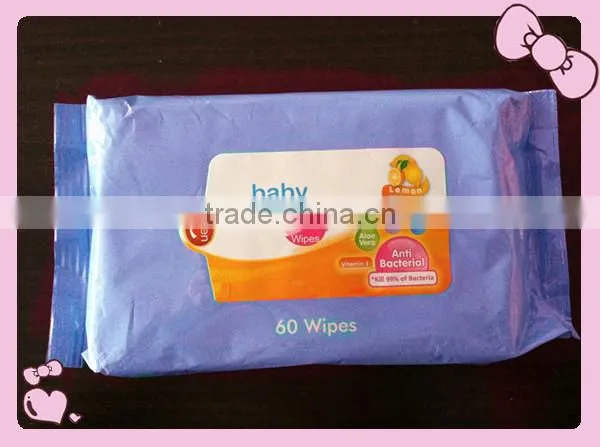 Non-allergenic wet baby wipes, organic wet tissues