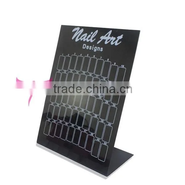Easam hot plastic nail color display book with 50 spaces