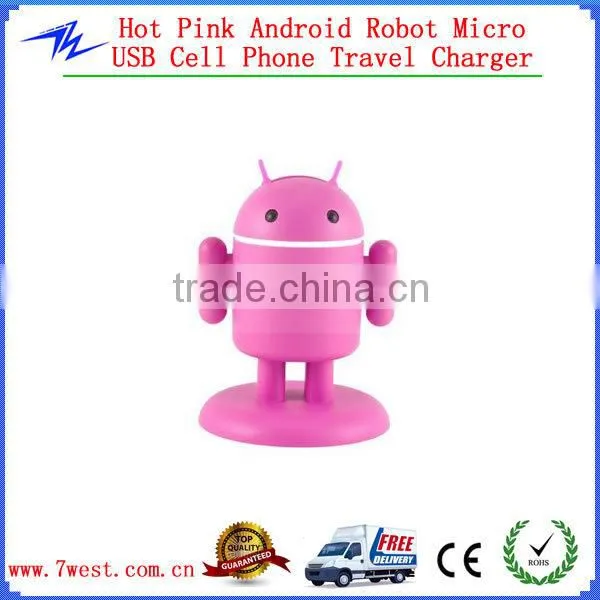 For iphone 5 Android Robot Mobile Phone Travel Charger USB Wall Charger