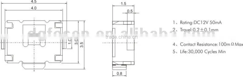 magnetic micro switch 12v SGS TS-1902