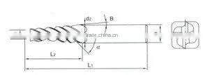 Tungsten solid carbide taper end mill(4 flutes)