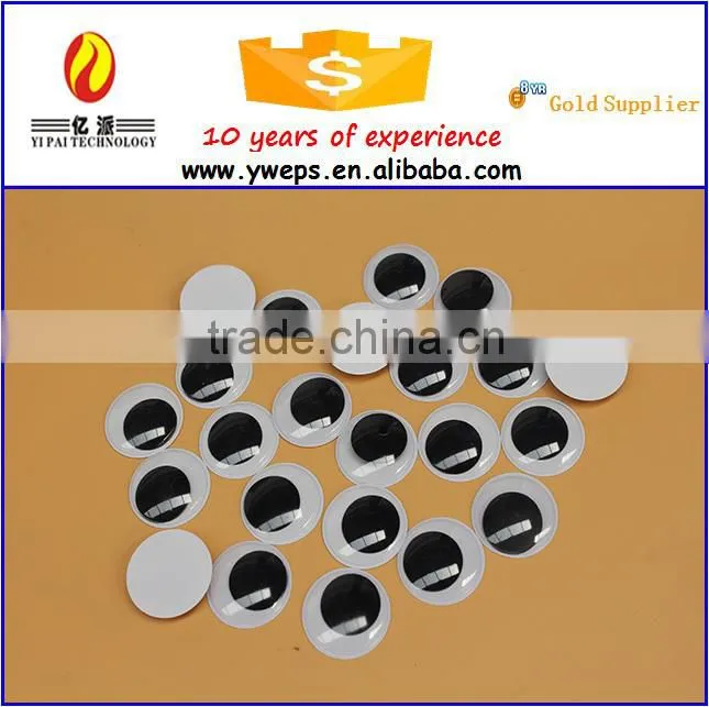 circle black pupil plastic moving eyes for doll toy
