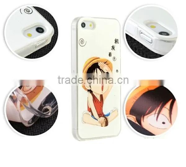 Color print soft TPU case cover for iphone 5/5S