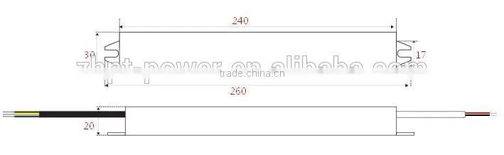 Top-class Ultra-thin waterproof LED Transformer LED Power Supply - 60W, 24V DC, 2.5A - Constant Voltage for LED Strip Lights