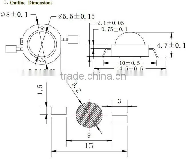 Hot Selling Electronic Component 5W IR High Power LED 940nm Laser Diode