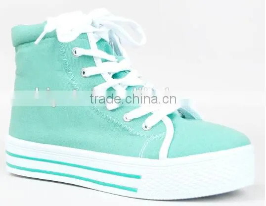 Street Casual Lace Up High Top Platform Sneaker Shoe,canvas sneaker