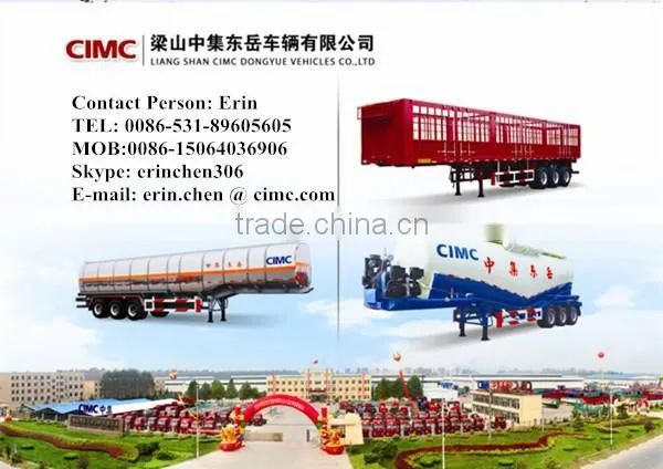 CIMC brand 3 Axle carbon steel semi fuel tanker trailer with multi size and capacity optional