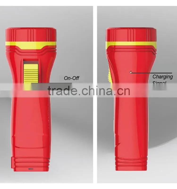 Red 1 LED rechargeable torch