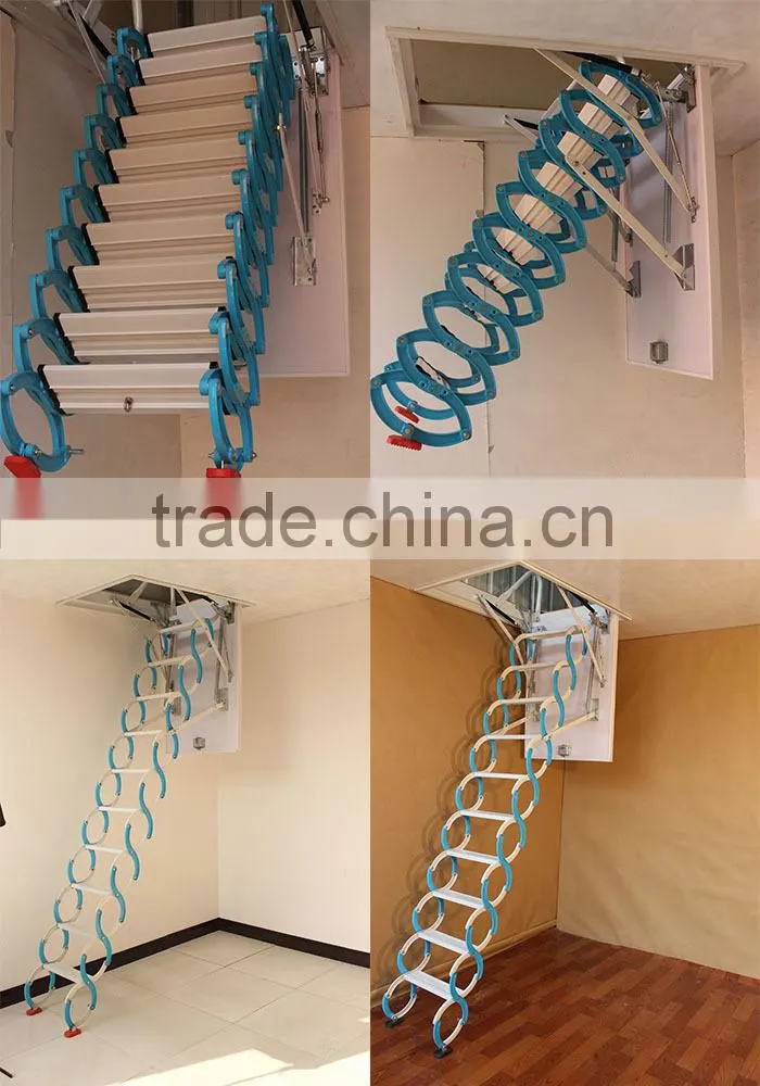 telescopic loft ladders, hydraulic folding attic stairs