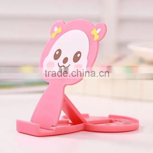 Cartoon mirror plastic cell phone display stand