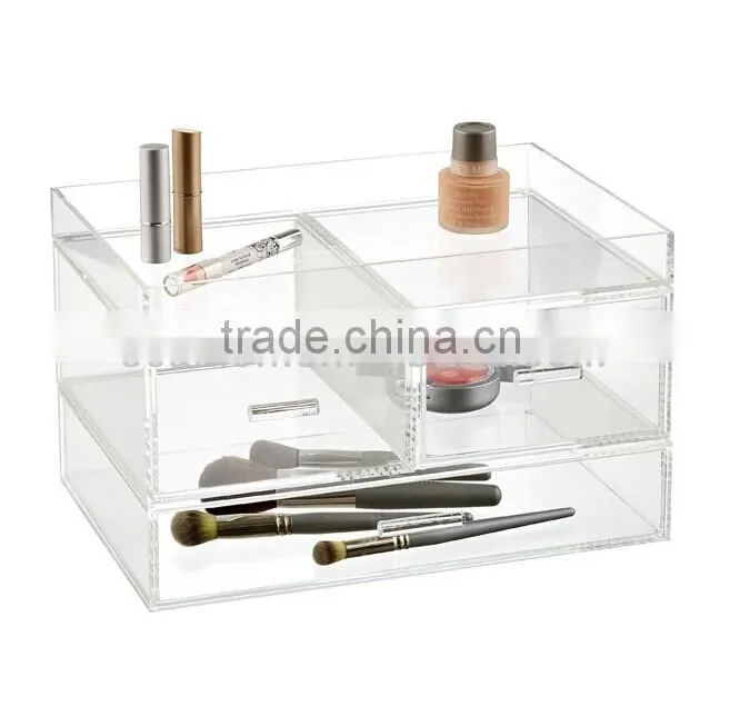 Hot selling small cosmetic display organzier desk cosmetic showcase