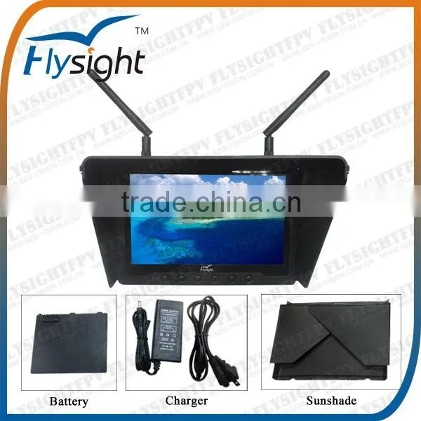 C616 Flysight 7'' FPV Diversity Receiver LCD HDMI Screen Black Pearl RC801 Monitor for DJI Phantom 2+Version RC Quadcopter