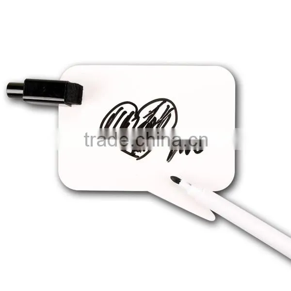 Message shape magnetic white board with marker pen