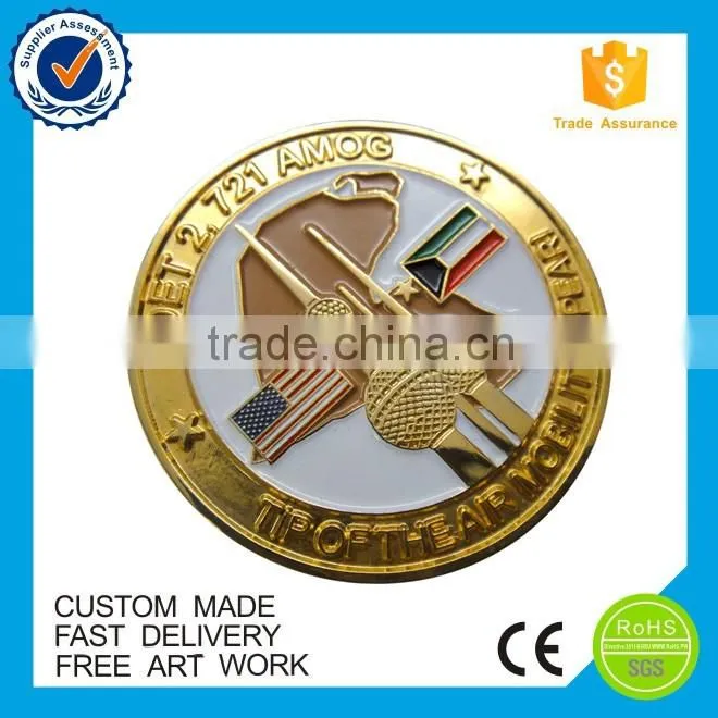 Shanghai personalized plated gold copy coin