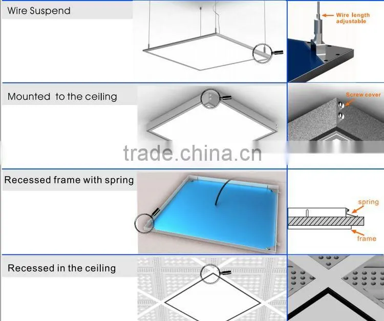TUV VDE office recessed ceiling square flat led panel lamp