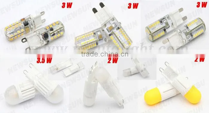 Factory Price High Quality Epistar LED Chip 64SMD 2014 3W G9 LED bulb 220V High Voltage Corn Bulb G9 LED Lamps