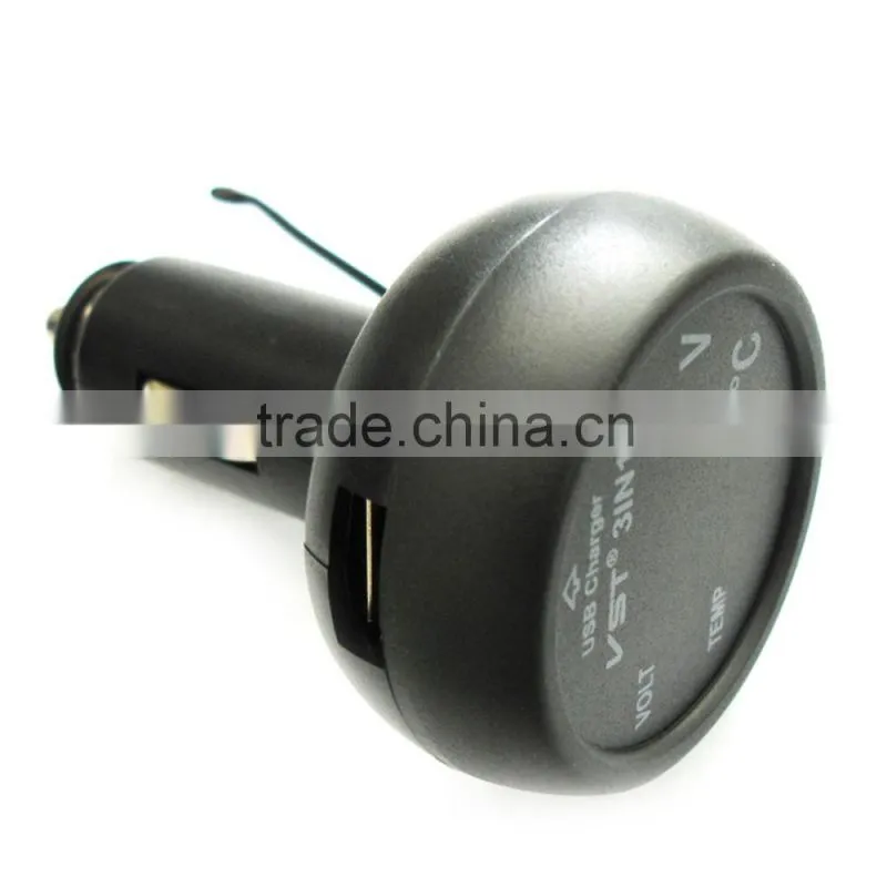 New Car Charger Dual USB DC 12V 2.1A Universal Adapter With Voltage/temperature/Current Meter Tester Digital LED Display
