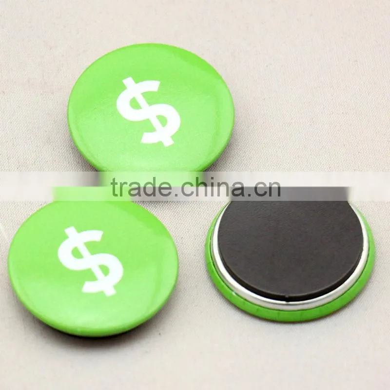 cute mini round tin magnets for fridge, metal magnet button badge