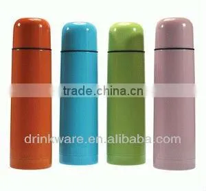 double wall stainless steel color vacuum flask in bullet type (350ml,500ml,750ml,1000ml)