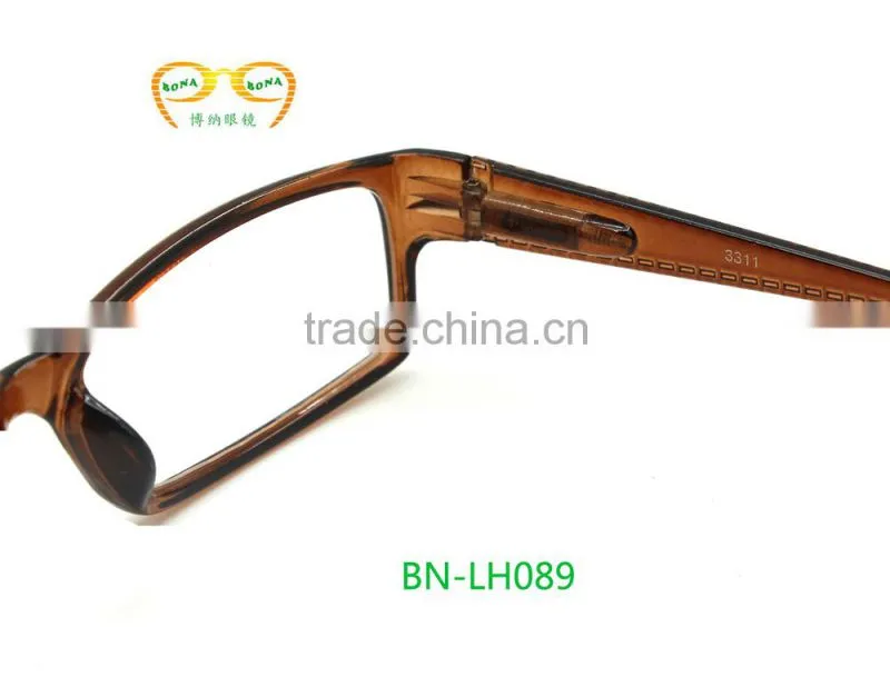 high quality wholesale half fram brown color reading glasses