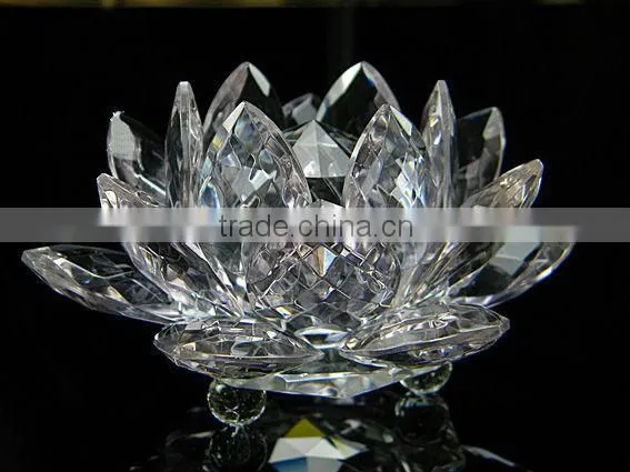 AAA high quality clear crystal lotus flower, crystal gifts, crystal decoration