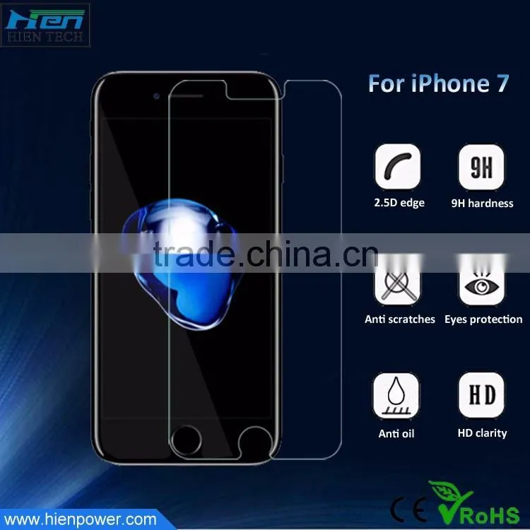 dust free fingerprint free glass tempered screen protector for iphone 7