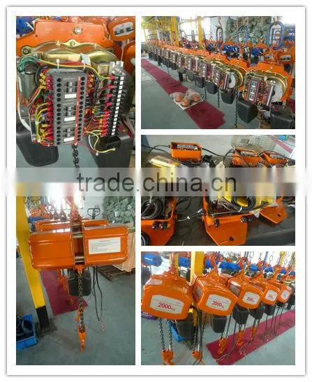 electric hoist crane 2 tons approved CE certificate