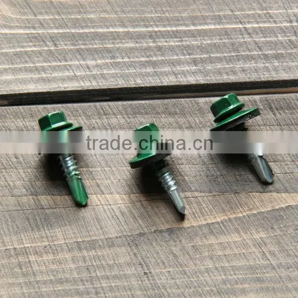 Roofing Screw Hex Washer Head Self-Drilling Screws With Colors painted