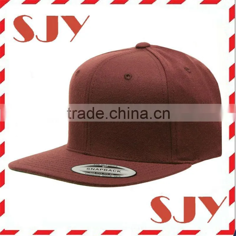 flat brim fitted embroidery snapback custom cap