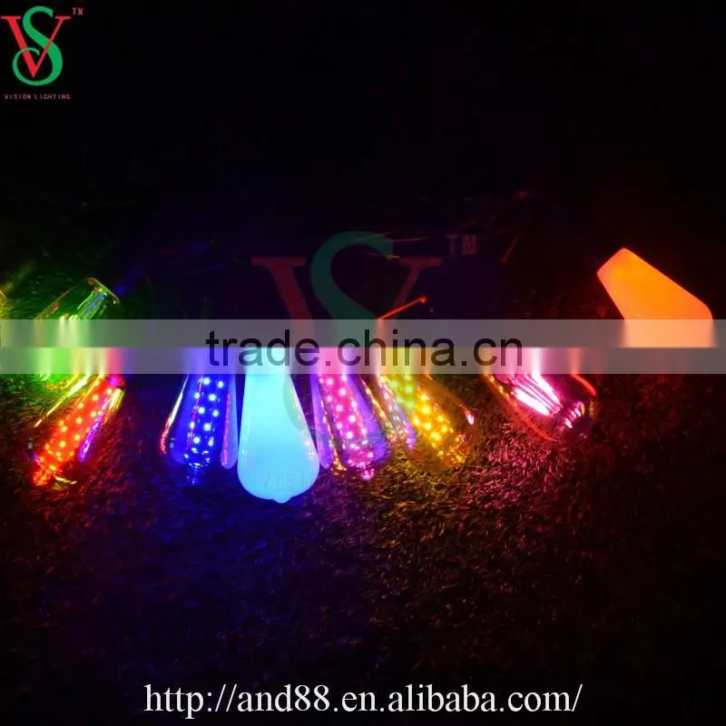 Colorful led filament bulb light edison filament E27 bulb