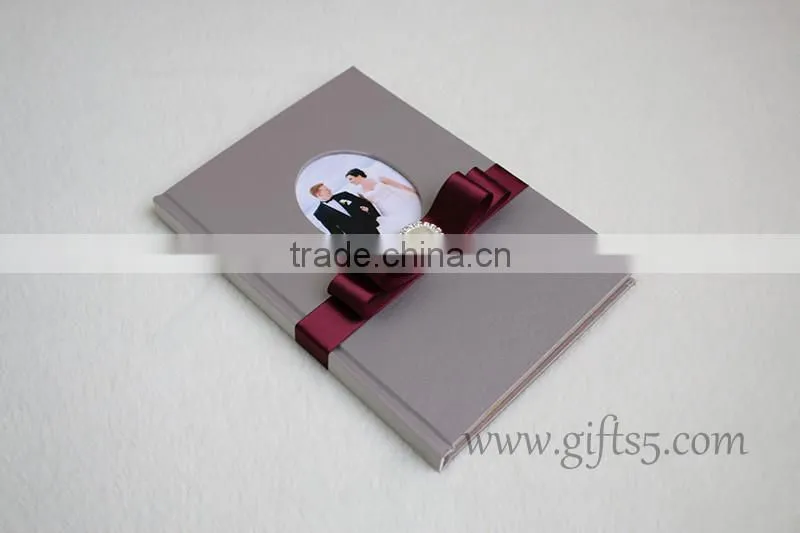 Rustic wedding guest book in handmade bridal book