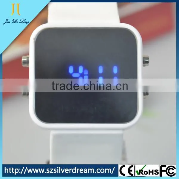 Wholesale Price Silicone Sport Mirror LED Watch Hot