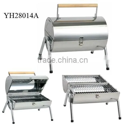 Stainless steel mini portable charcoal bbq grill