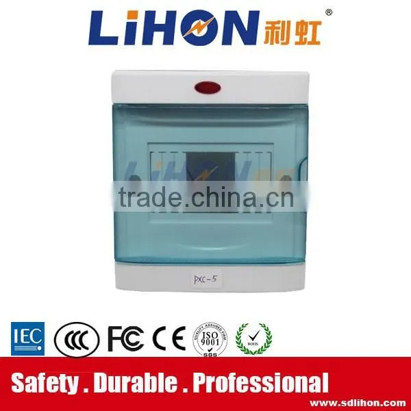 large inner white plastic wall mount distribution box with copper terminal
