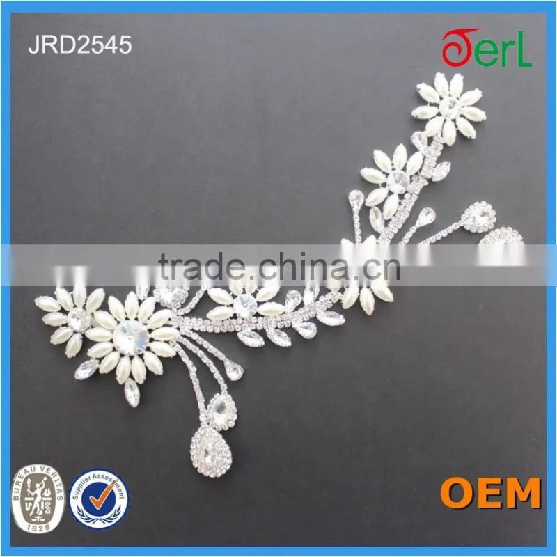 Hot!!! 2016 well-selling high quality rhinestone trimming for dresses decoration