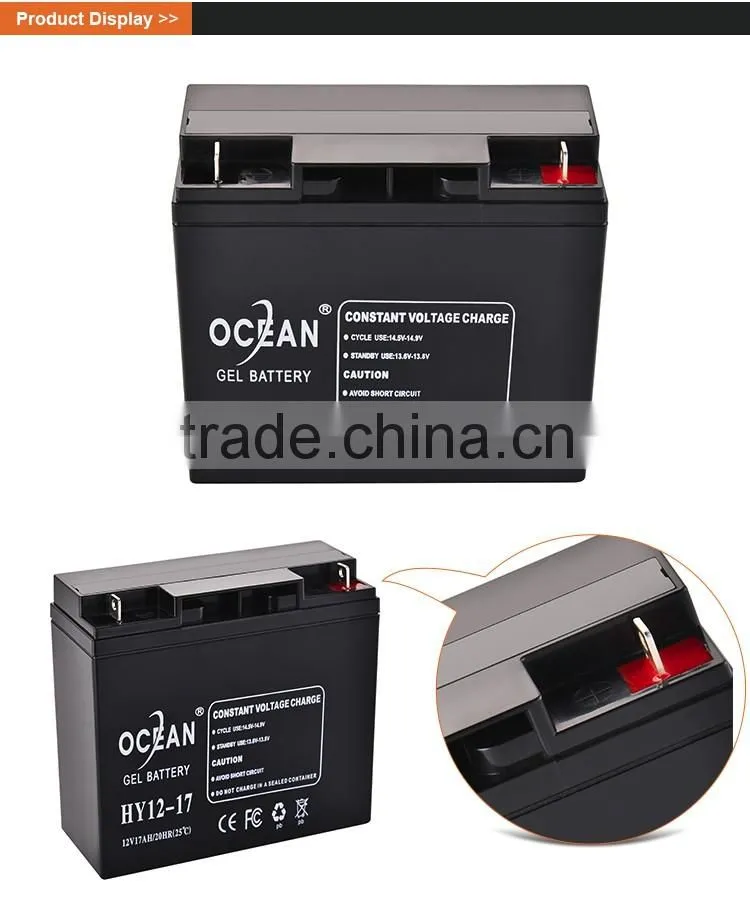 12V modern design best quality control 17ah featured battery solar 12v