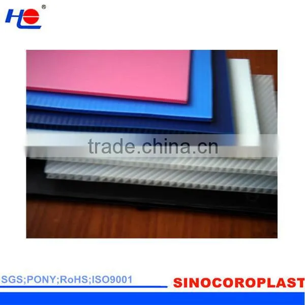 eco-friendly and construction flute polypropylene plastic sheet