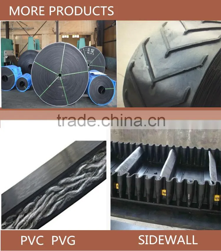 EP NN CC V Chevron/ Patterned Conveyor Belt for packaged materials