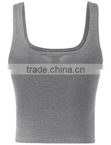 Womens Basic Solid Soft Seamless Fashion Sports Tank Top