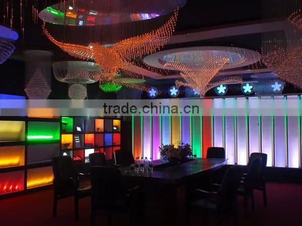 Contemporary horse design Led fiber optic lighting chandelier for park decoration