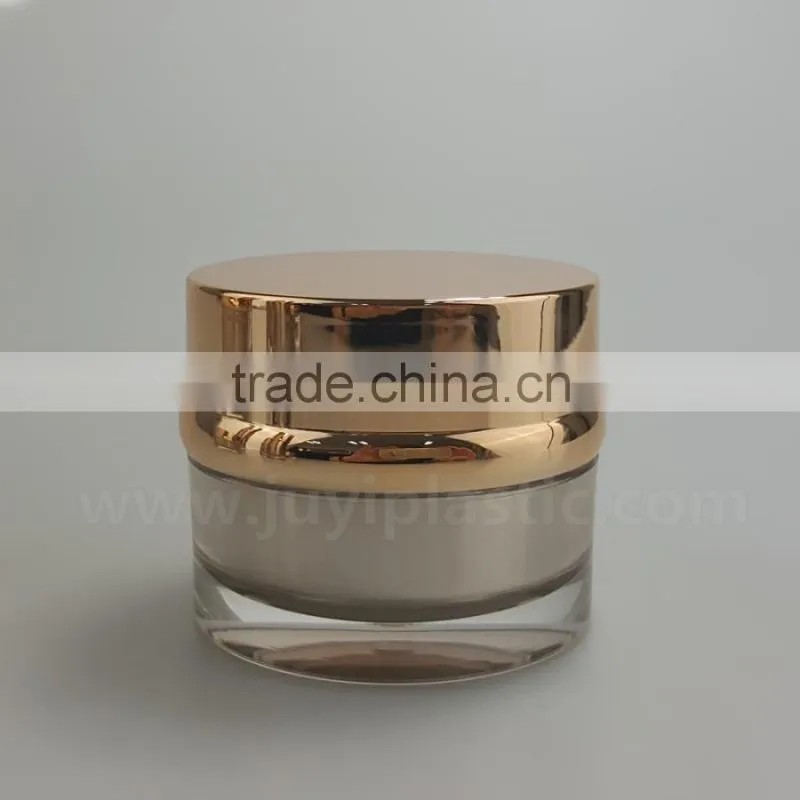 round shape cosmetic bottle and jars, acrylic bottle and face cream jars
