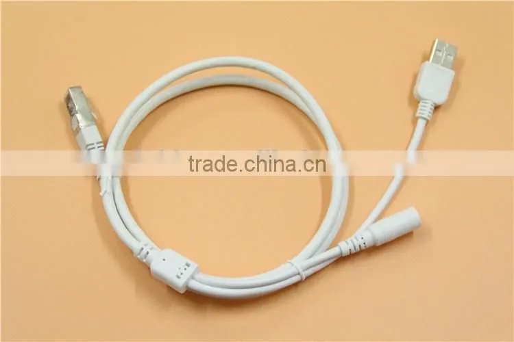 High Quality OEM ODM Web Camera Video Power Cable with USB DC5.5X2.1Plug and Metal Shell RJ45 Connector