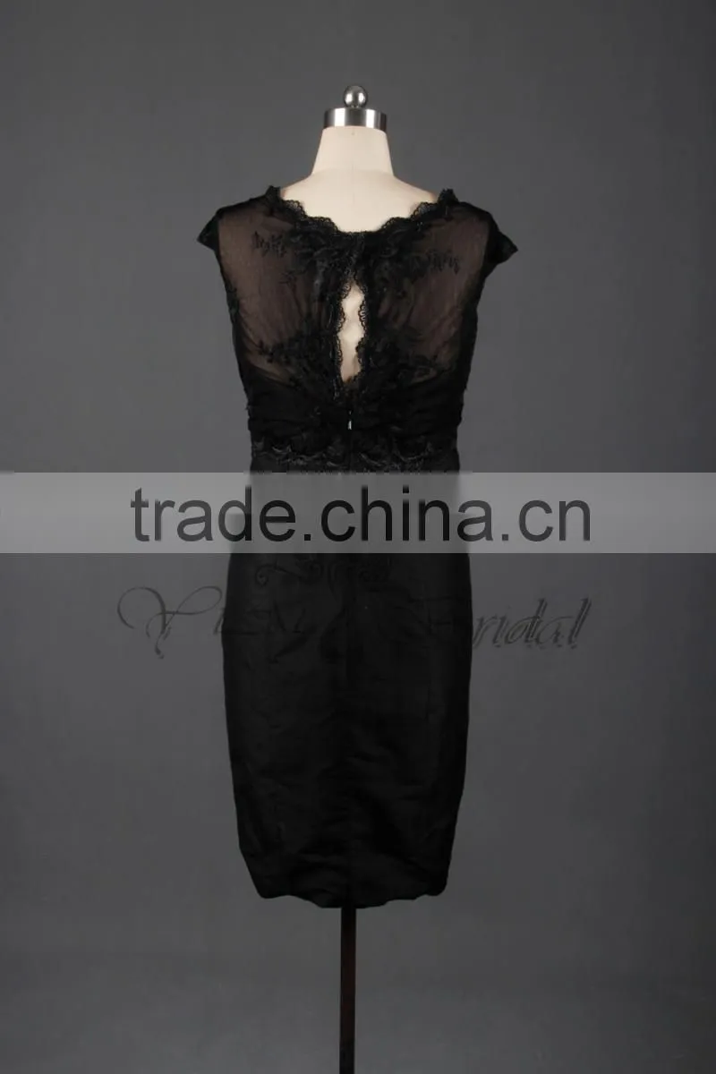 QM-1 Black Two Pieces Lace Mother Of The Bride Dresses