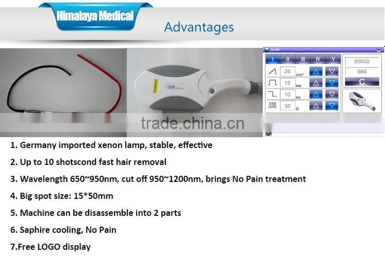 CE Approval Best Supplier SHR OPT IPL Hair Removal
