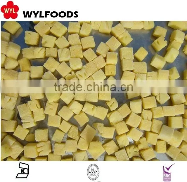 Hot selling price Frozen IQF pineapple dices China good quality