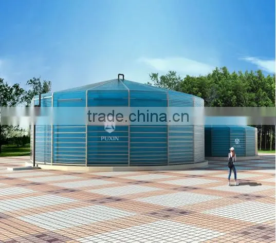 portable PUXIN pvc human waste biogas plant for wastewater treatment