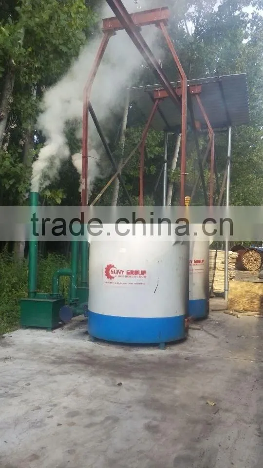 Hoist airflow rice husk carbonizer